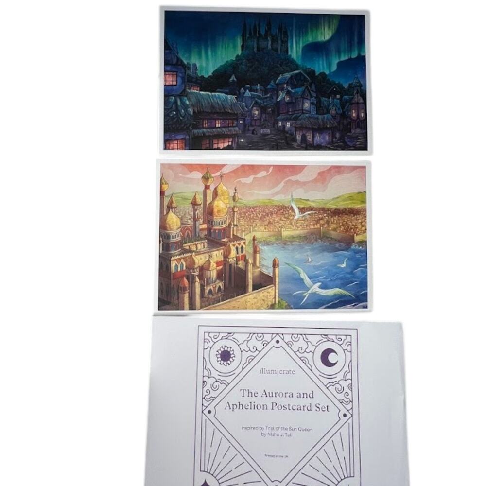 Illumicrate Trial of the Sun Queen The Aurora & Aphelion Postcard Set April 2025